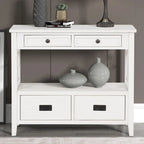 Console avec 4 tiroirs et une étagère de rangement