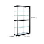 Vitrine rectangulaire contemporaine en verre noir