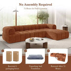 Canapé d'angle moderne Christopher Knight Home Keri 122 en mousse haute densité avec dossier bas