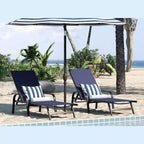Lot de 2 chaises longues de jardin, transat inclinable réglable sur 5 positions, tissu Textilène, chaise longue de piscine de 193 cm pour terrasse, jardin et bord de piscine