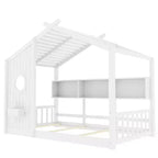 Lit cabane cabane Montessori pour enfant avec étagère de rangement - ModernLuxe