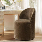 Fauteuil d'appoint pivotant moderne en chenille avec roulettes, fauteuil roulant sans accoudoirs pour salon, chambre ou bureau à domicile - Panipeachy
