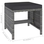 vidaXL Ensemble de salle à manger d'extérieur Table et chaises en résine tressée et bois