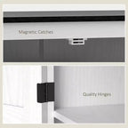 HOMCOM Armoire de garde-manger de ferme de 183 cm avec portes de grange, meuble de rangement de cuisine haut avec étagères réglables et tiroir