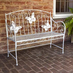 Banc de jardin classique en métal 2 places Alpine Corporation 44 L pour intérieur/extérieur