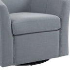 Lot de 2 fauteuils d’appoint modernes pivotants en forme de tonneau, rembourrés, pour le salon