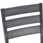 Lot de 4 chaises de salle à manger en bois à dossier à lattes