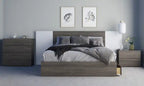 Commode à 4 tiroirs Bark Grey, Bois d'ingénierie avec finition stratifiée
