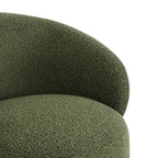 Fauteuil d'appoint pivotant Spruce&Spring en tissu avec base en bois