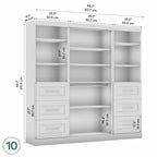 Organisateur de placard de plain-pied transitoire blanc/gris de 86 po avec tiroirs – Simple