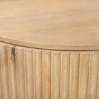 Meuble d'appoint en bois massif marron clair