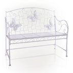 Banc de jardin classique en métal 2 places Alpine Corporation 44 L pour intérieur/extérieur