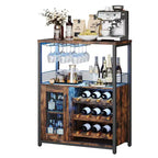 DobleePy Armoires de bar, armoires à vin, buffets, étagères réglables, adaptées aux petits meubles de bar dans les cuisines et les restaurants, couleur rétro