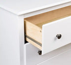 Table de chevet classique 2 tiroirs Rouge / Blanc – Unité