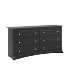 Commode Traditionnelle à 6 Tiroirs Marron Foncé/Noir – Simple