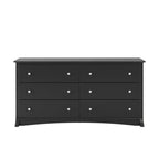 Commode Traditionnelle à 6 Tiroirs Marron Foncé/Noir – Simple