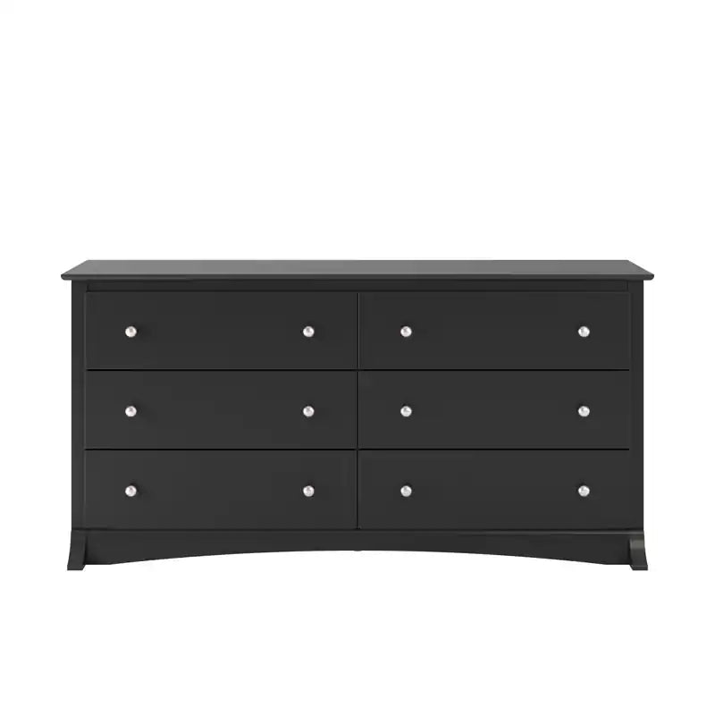Commode Traditionnelle à 6 Tiroirs Marron Foncé/Noir – Simple