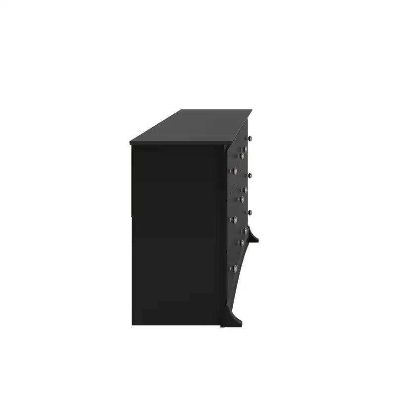 Commode Traditionnelle à 6 Tiroirs Marron Foncé/Noir – Simple