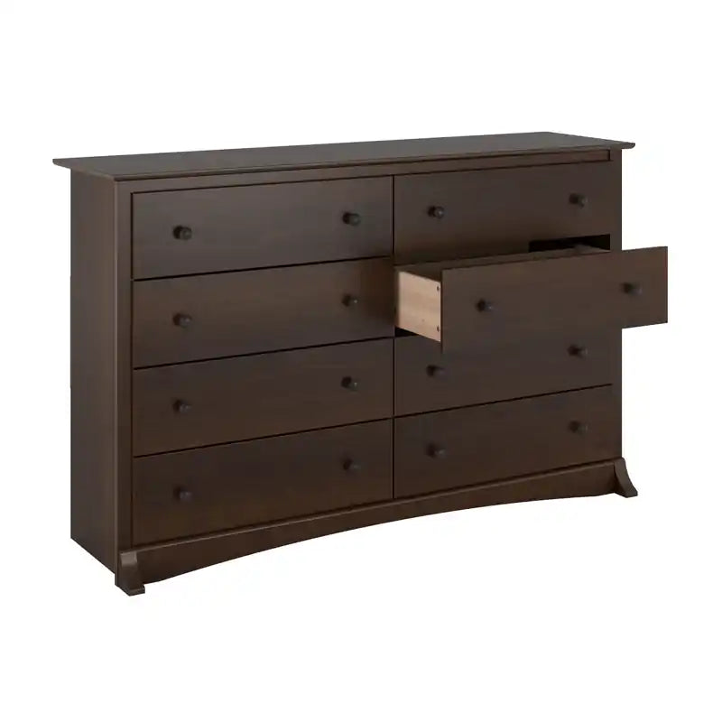 Commode Double Traditionnelle Brun Foncé à 8 Tiroirs