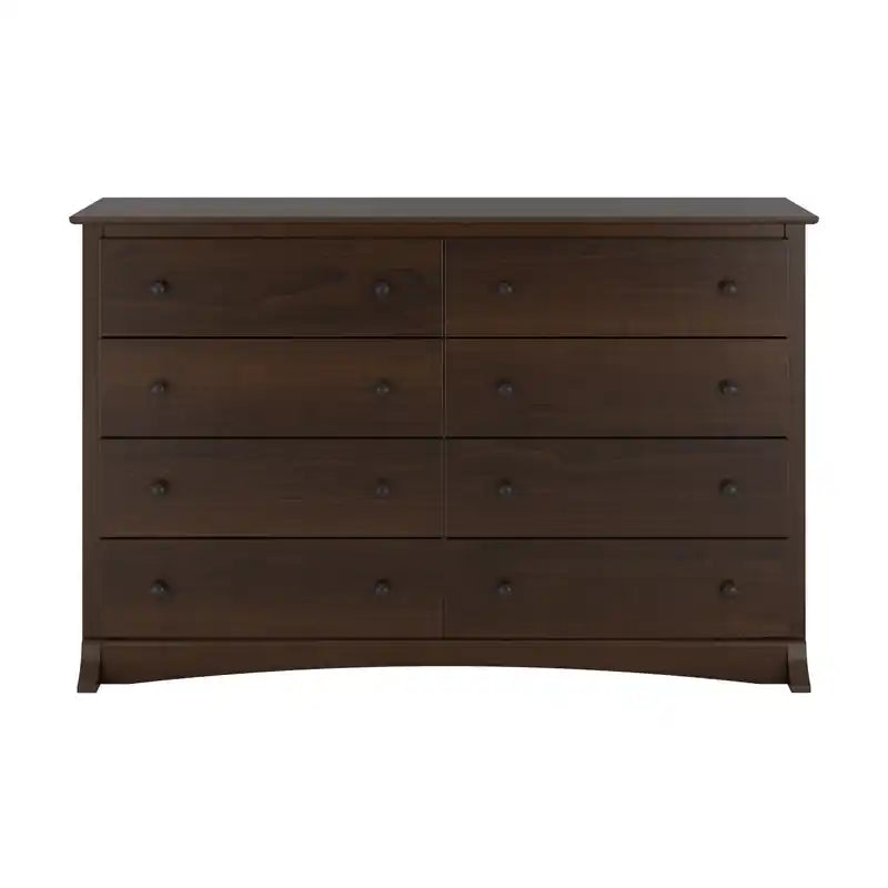 Commode Double Traditionnelle Brun Foncé à 8 Tiroirs
