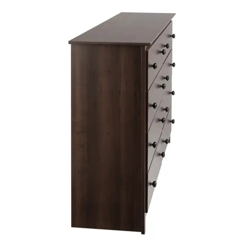 Commode Double Traditionnelle Brun Foncé à 8 Tiroirs