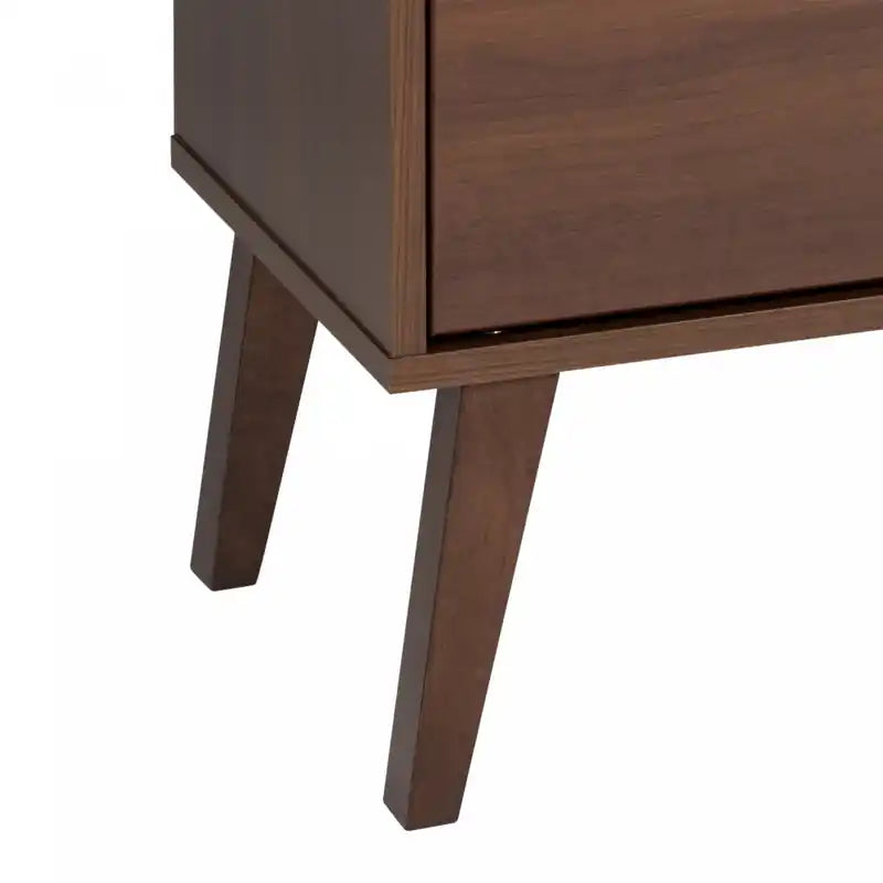 Commode à 6 tiroirs de style moderne du milieu du siècle, noire/grise/blanche/rouge – Simple