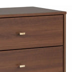 Commode à 6 tiroirs de style moderne du milieu du siècle, noire/grise/blanche/rouge – Simple
