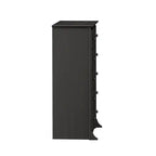 Commode 5 tiroirs moderne noire / brun foncé – Simple