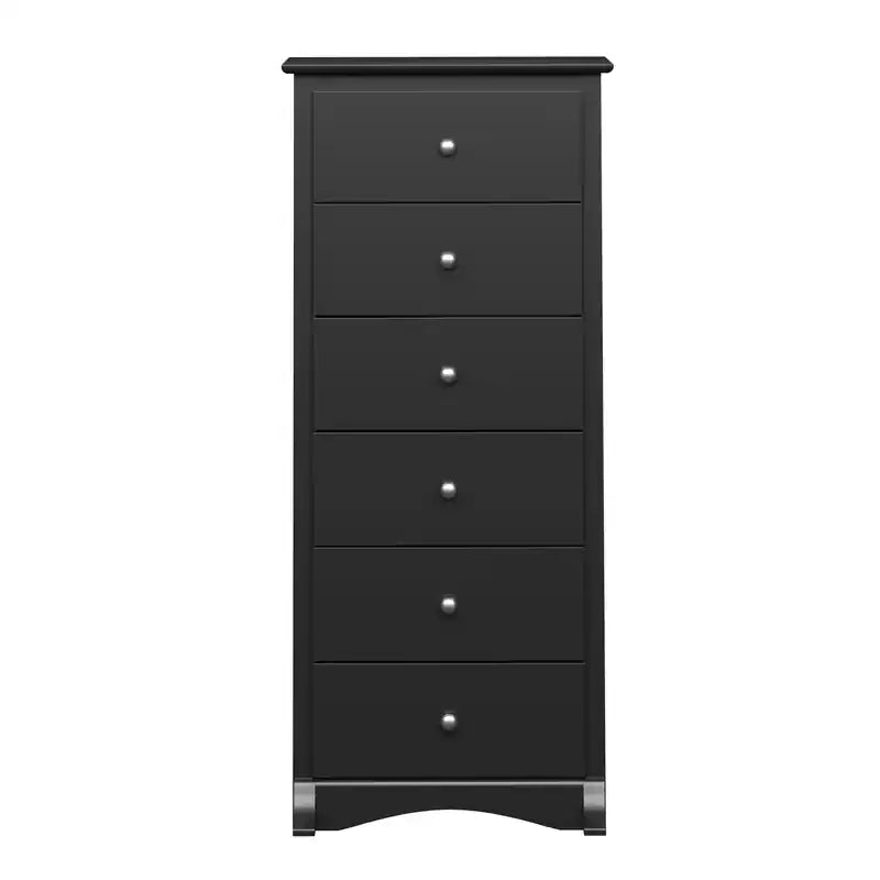 Commode noire slim 6 tiroirs – Style moderne, simple