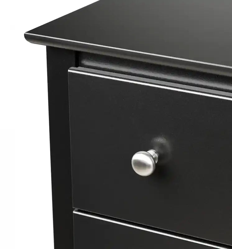 Commode noire slim 6 tiroirs – Style moderne, simple