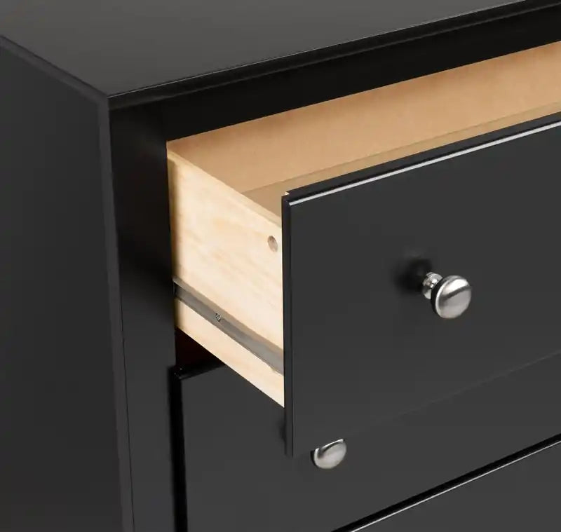 Commode noire slim 6 tiroirs – Style moderne, simple