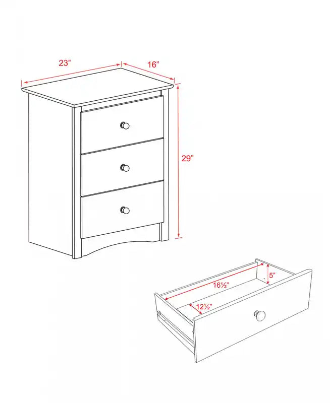 Table de chevet haute traditionnelle marron foncé avec 1 tiroir et étagère ouverte – Simple