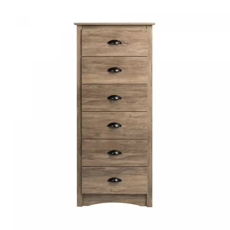 Commode haute grise à 6 tiroirs – Simple