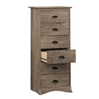 Commode haute grise à 6 tiroirs – Simple