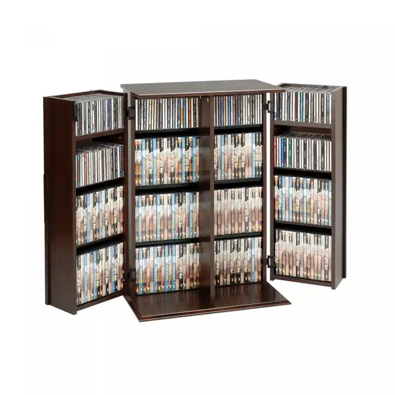 Meuble de rangement multimédia verrouillable avec portes style Shaker