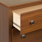Table de chevet classique 2 tiroirs Rouge / Blanc – Unité