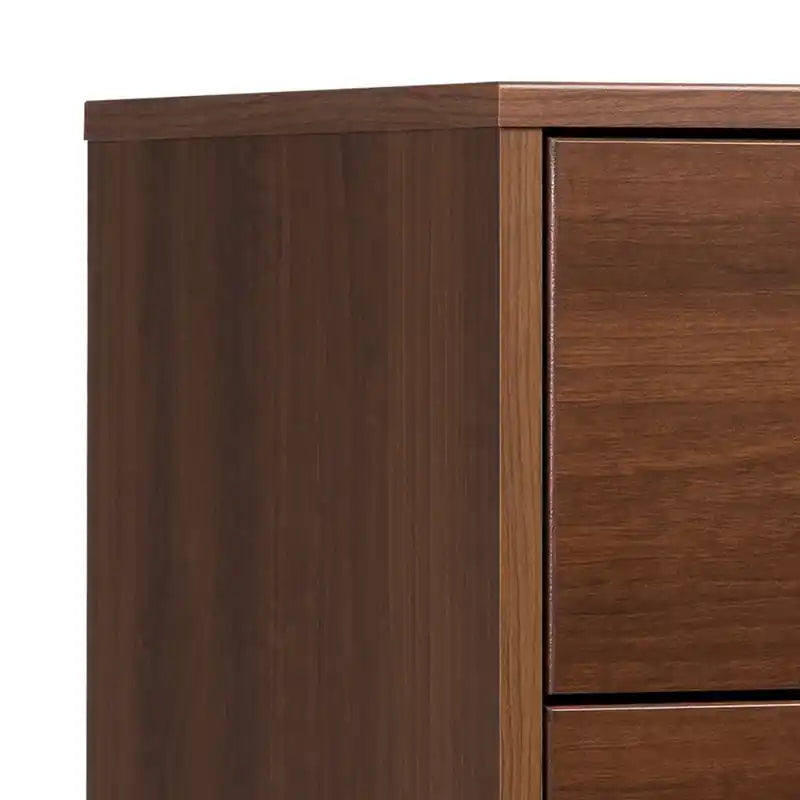 Commode haute rétro à 6 tiroirs blanc/rouge – Simple
