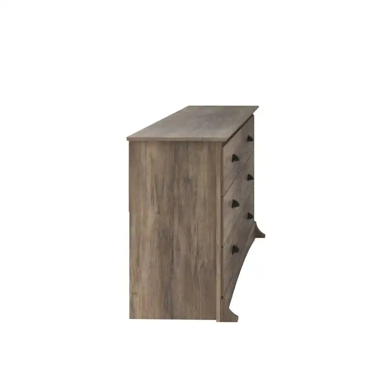 Commode double à 6 tiroirs Coastal grise – Double