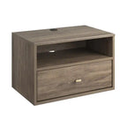 Floating Shelf with Drawer  Drifted Grey