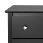 Commode noire à 8 tiroirs, en MDF avec finition stratifiée