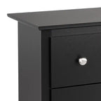 Commode noire à 8 tiroirs, en MDF avec finition stratifiée