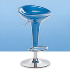 Tabouret de bar pivotant en plastique chromé réglable en hauteur