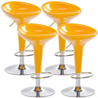 Tabouret de bar pivotant en plastique chromé réglable en hauteur