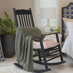 Karl Home | Fauteuil à bascule de patio en bois massif de 24 pouces