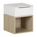 Hourra 1-Drawer Nightstand - Soft Elm White