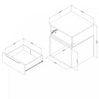 Table de chevet blanche à 1 tiroir avec étagère ouverte – Simple