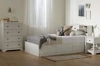 Tête de lit bibliothèque double avec rangement pour lit simple White Pine Farmhouse