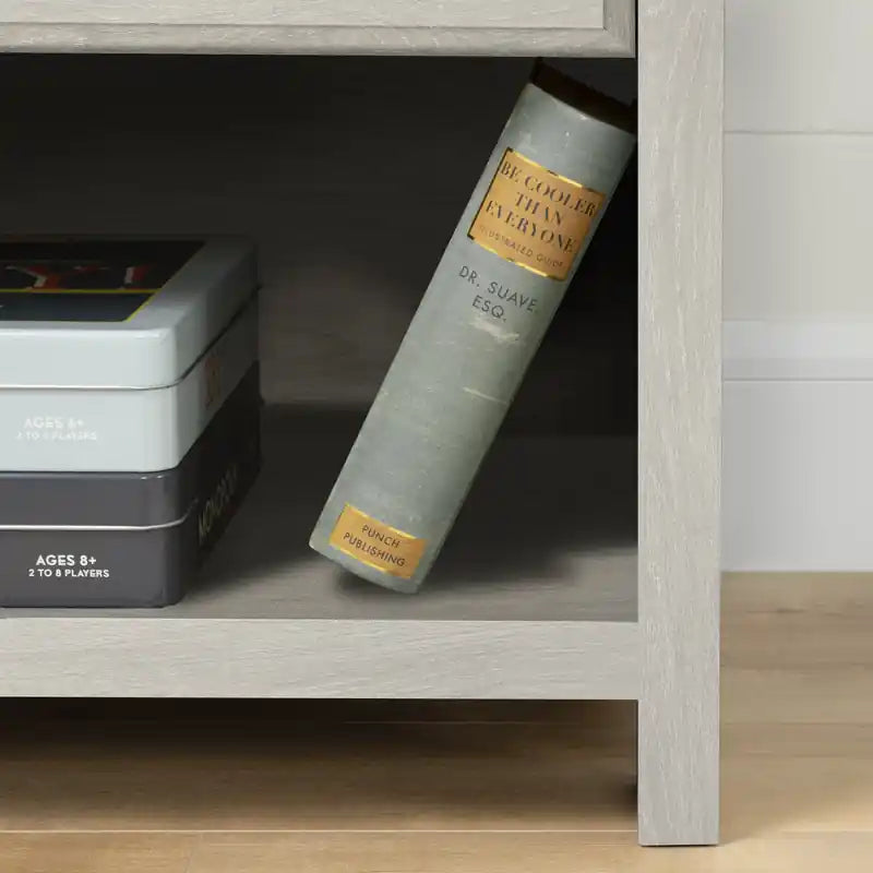 Table de chevet contemporaine blanche 1 tiroir avec étagère ouverte – Simple