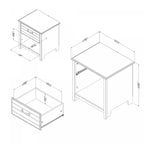 Table de chevet contemporaine blanche 1 tiroir avec étagère ouverte – Simple