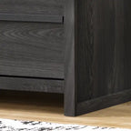 Commode double urbaine 6 tiroirs gris/brun foncé – Double